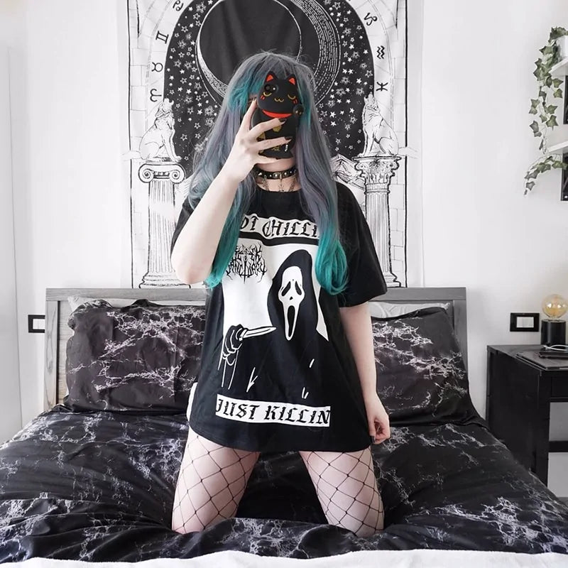 Dark Punk Loose T-Shirts