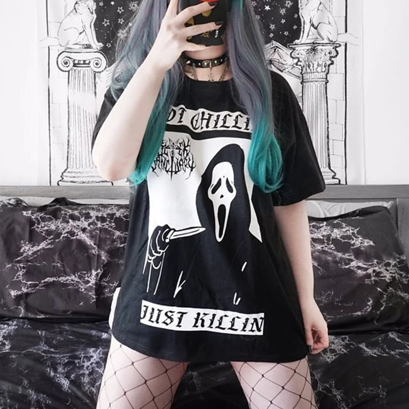 Dark Punk Loose T-Shirts